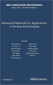 Title: Advanced Materials for Applications in Extreme Environments, Volume 1298, Author: Maria Samaras