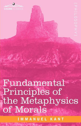 the fundamental principles of the metaphysics of morals