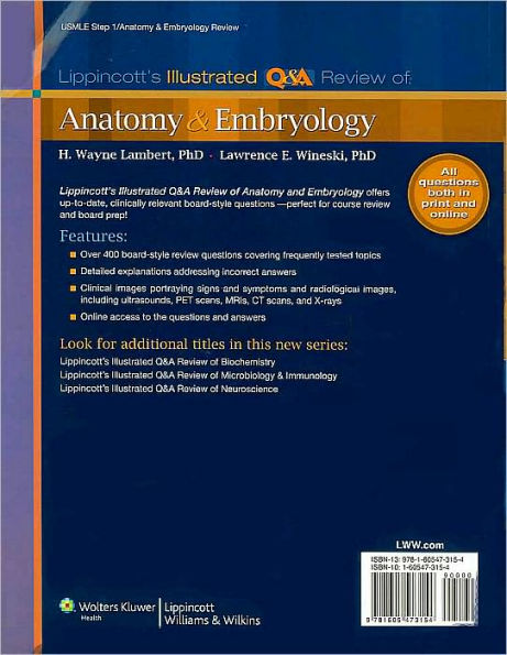 Lippincott's Illustrated Q&A Review of Anatomy and Embryology