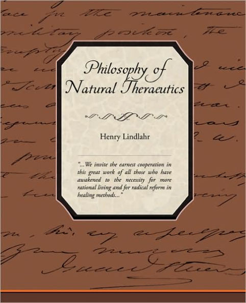 Philosophy of Natural Therapeutics