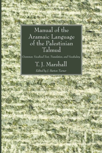 Manual of the Aramaic Language of the Palestinian Talmud