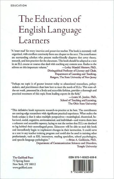 The Education of English Language Learners: Research to Practice