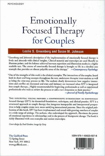 Emotionally Focused Therapy For Couples By Leslie S Greenberg Phd