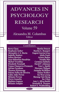 Title: Advances in Psychology Research: Volume 59, Author: Alexandra M. Columbus