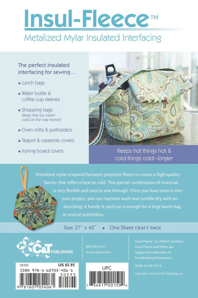 Insul-Fleece Craft Pack: Metalized Mylar Insulated Interfacing