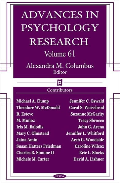 Advances in Psychology Research, Volume 61