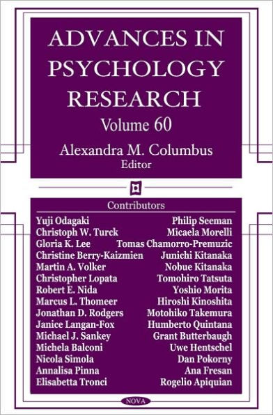Advances in Psychology Research, Volume 60