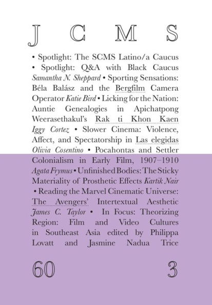 Journal of Cinema and Media Studies, vol. 60, no. 3