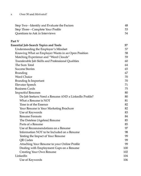 Over 50 and Motivated: A Job Search Book for Job Seekers Over 50