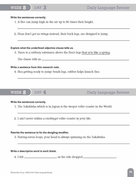 Daily Language Review, Grade 7