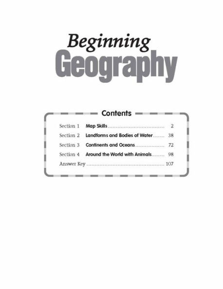 Beginning Geography, Kindergarten - Grade 2 Teacher Resource