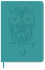 Debossed Owl Teal Leather Look