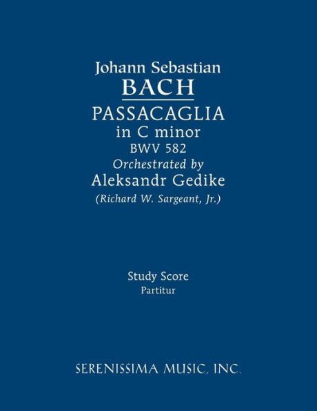 Passacaglia in C minor, BWV 582: Study score