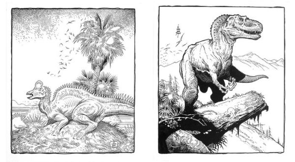 Dinosaurs: A Coloring Book by William Stout