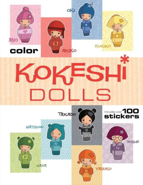 Kokeshi Dolls Coloring Book