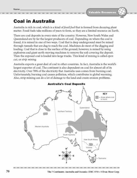 7 Continents: Australia and Oceania, Grade 4 - 6 Teacher Resource