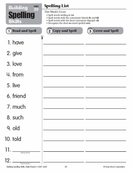 Building Spelling Skills, Grade 2 - Student Workbook