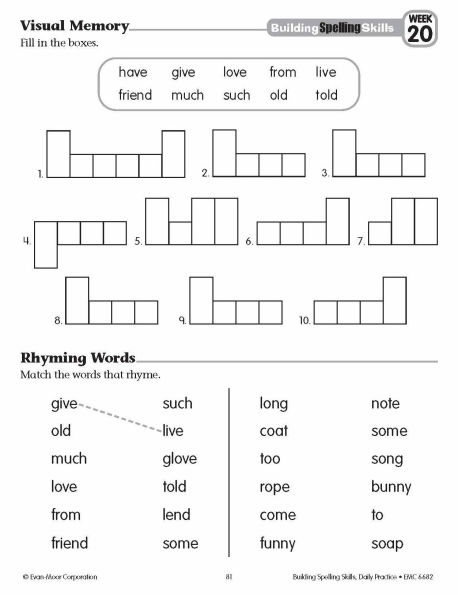 Building Spelling Skills, Grade 2 - Student Workbook