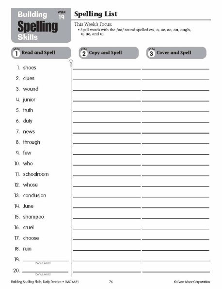 Building Spelling Skills, Grade 4 - Student Workbook