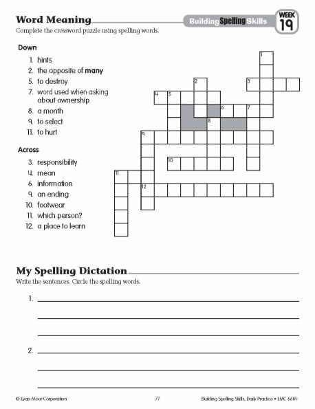 Building Spelling Skills, Grade 4 - Student Workbook