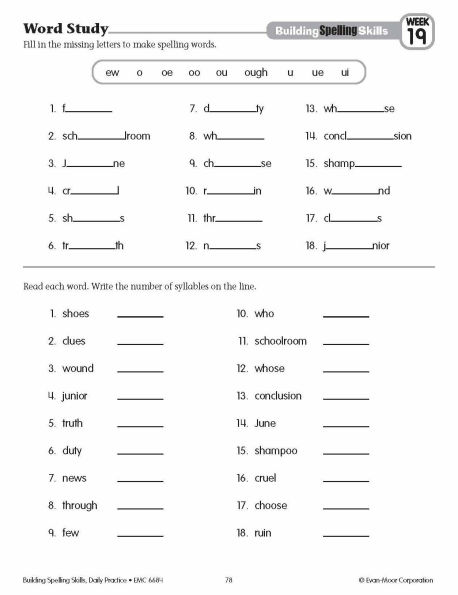 Building Spelling Skills, Grade 4 - Student Workbook