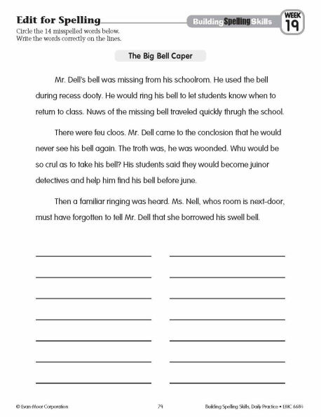 Building Spelling Skills, Grade 4 - Student Workbook