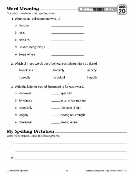 Building Spelling Skills, Grade 5 - Student Workbook