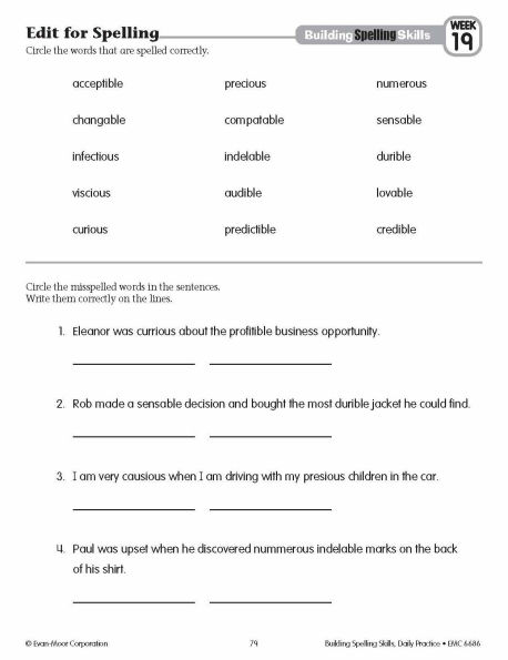 Building Spelling Skills, Grade 6 - Student Workbook