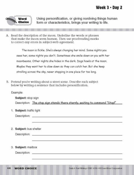Daily 6-Trait Writing, Grade 5 Student Edition Workbook