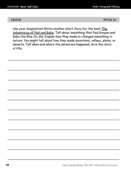 Daily Paragraph Editing, Grade 3 Student Edition Workbook