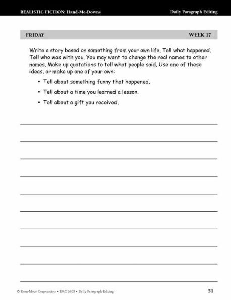 Daily Paragraph Editing, Grade 3 Student Edition Workbook