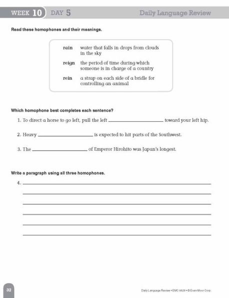 Daily Language Review, Grade 8 Student Edition Workbook