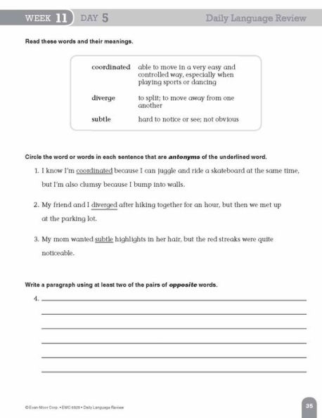 Daily Language Review, Grade 8 Student Edition Workbook