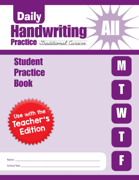 Daily Handwriting Practice: Traditional Cursive, Grades K-6 - Student Workbook