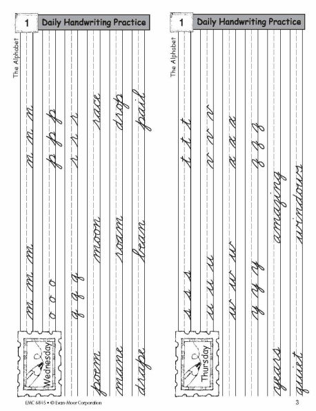 Daily Handwriting Practice: Traditional Cursive, Grades K-6 - Student Workbook