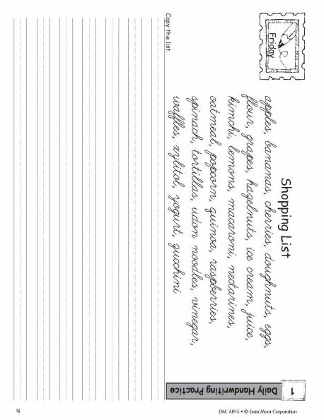 Daily Handwriting Practice: Traditional Cursive, Grades K-6 - Student Workbook