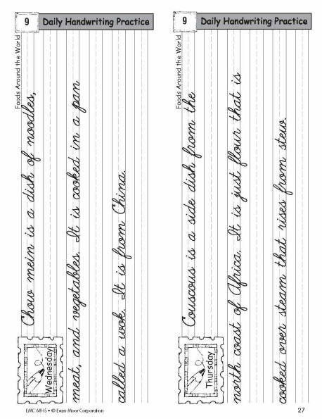 Daily Handwriting Practice: Traditional Cursive, Grades K-6 - Student Workbook
