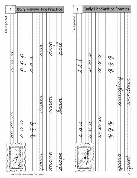Daily Handwriting Practice: Contemporary Cursive, Grades K-6 - Student Workbook