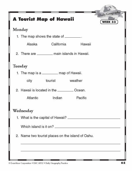 Daily Geography Practice, Grade 2 Student Edition Workbook