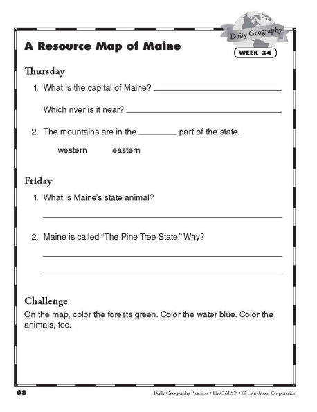Daily Geography Practice, Grade 2 Student Edition Workbook