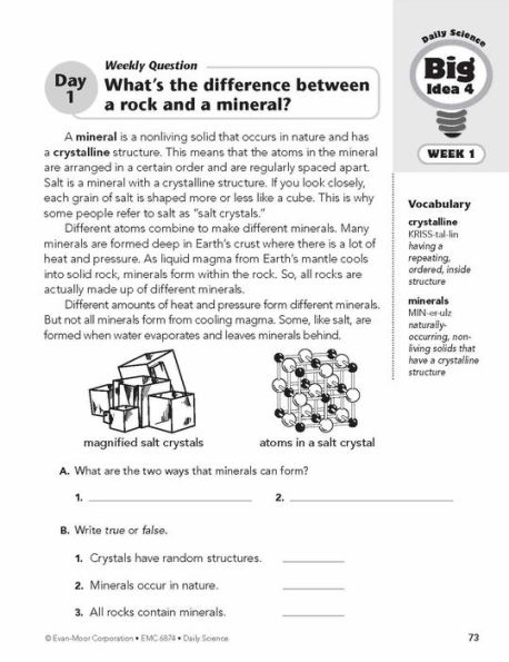 Daily Science, Grade 4 Student Edition Workbook