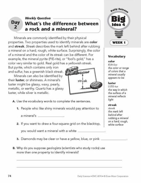 Daily Science, Grade 4 Student Edition Workbook
