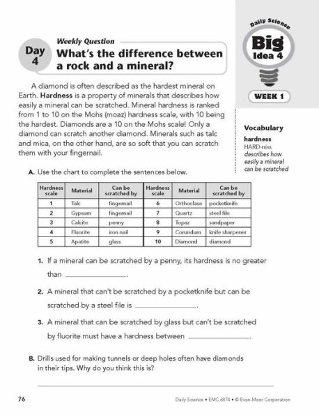 Daily Science, Grade 4 Student Edition Workbook