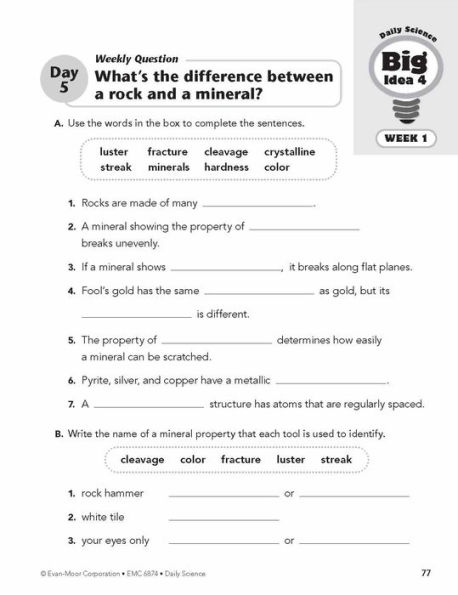 Daily Science, Grade 4 Student Edition Workbook