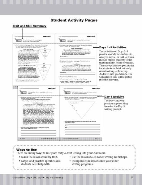 Daily 6-Trait Writing, Grade 7 Teacher Edition