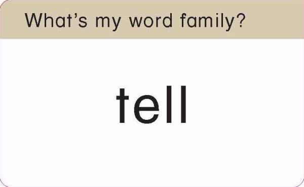 Flashcards: Word Families