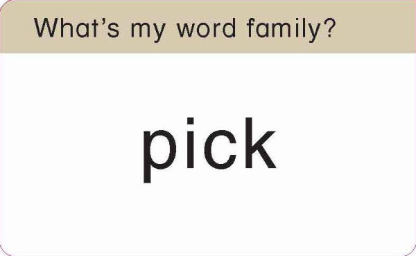 Flashcards: Word Families