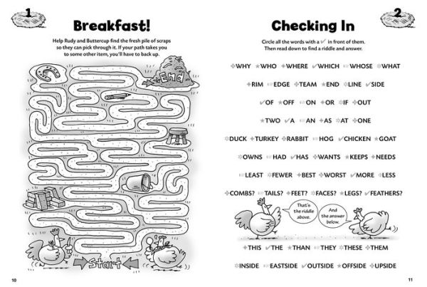 Chicken Games & Puzzles: 100 Word Games, Picture Puzzles, Fun Mazes, Silly Jokes, Codes, and Activities for Kids