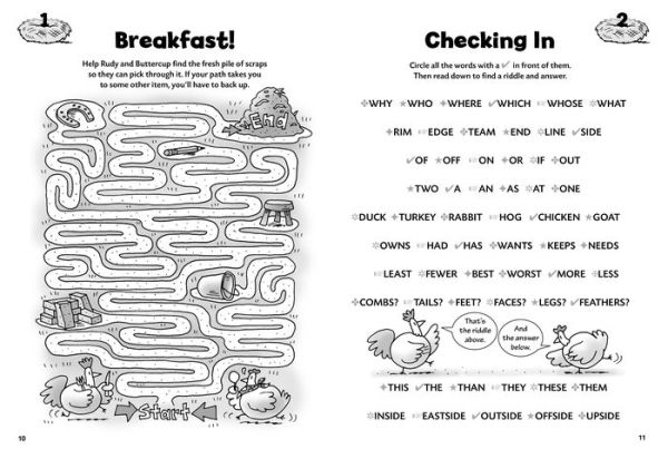 Chicken Games & Puzzles: 100 Word Games, Picture Puzzles, Fun Mazes, Silly Jokes, Codes, and Activities for Kids