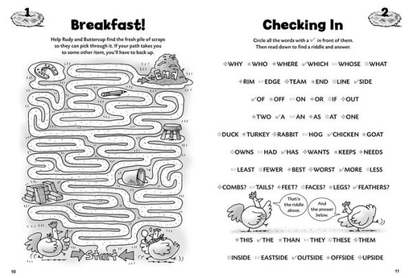 Chicken Games & Puzzles: 100 Word Games, Picture Puzzles, Fun Mazes, Silly Jokes, Codes, and Activities for Kids